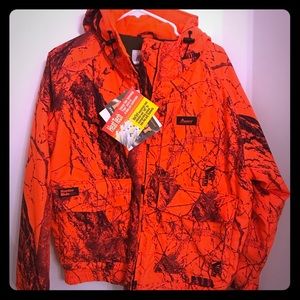 Mount’n Prairie orange hunting jacket